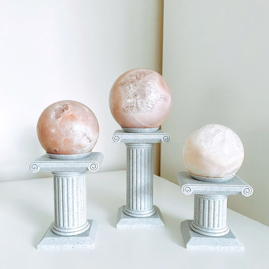 Greek Pillar Crystal Stand (Sphere Top)