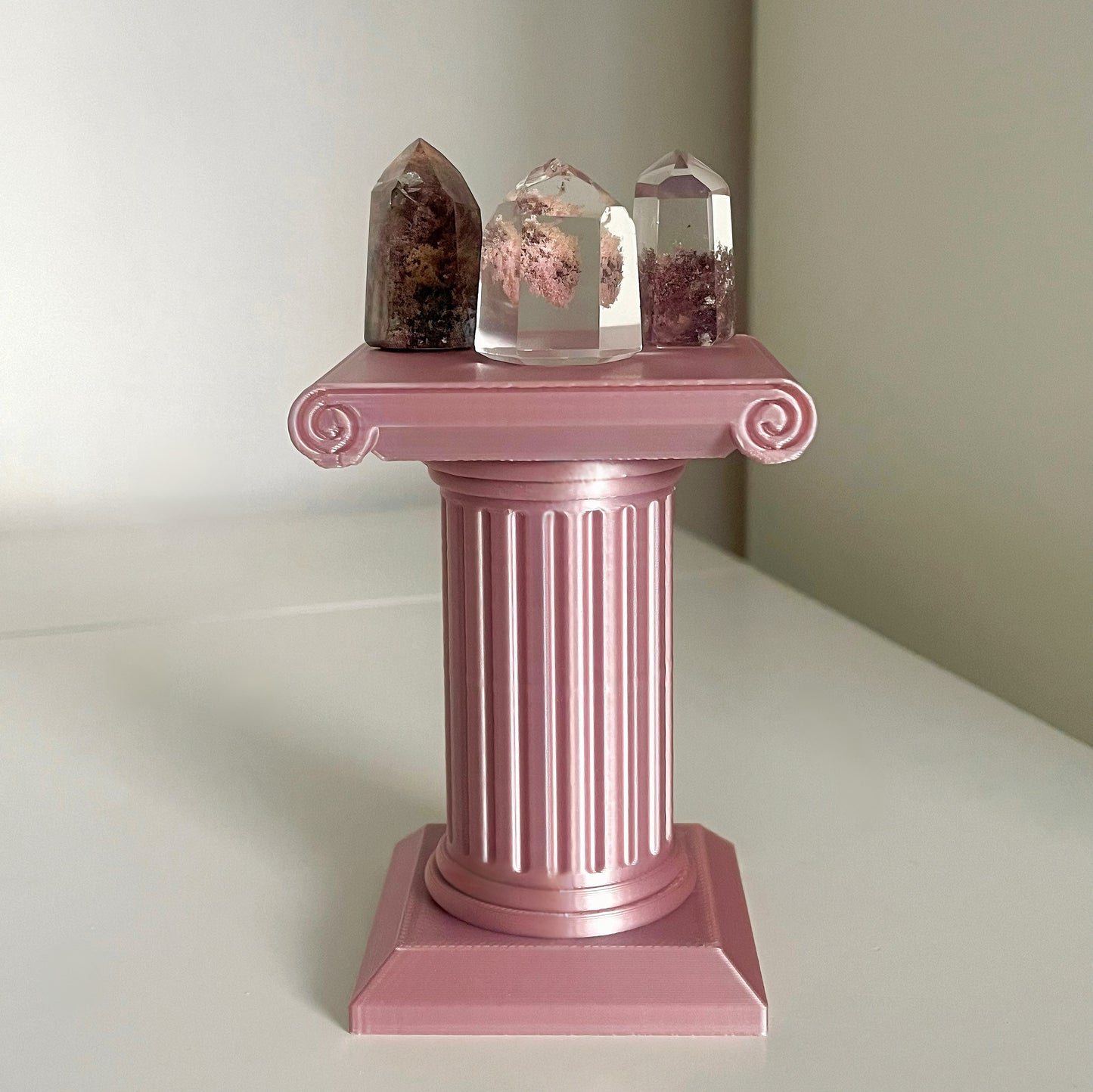 Greek Pillar Crystal Stand (Flat Top)