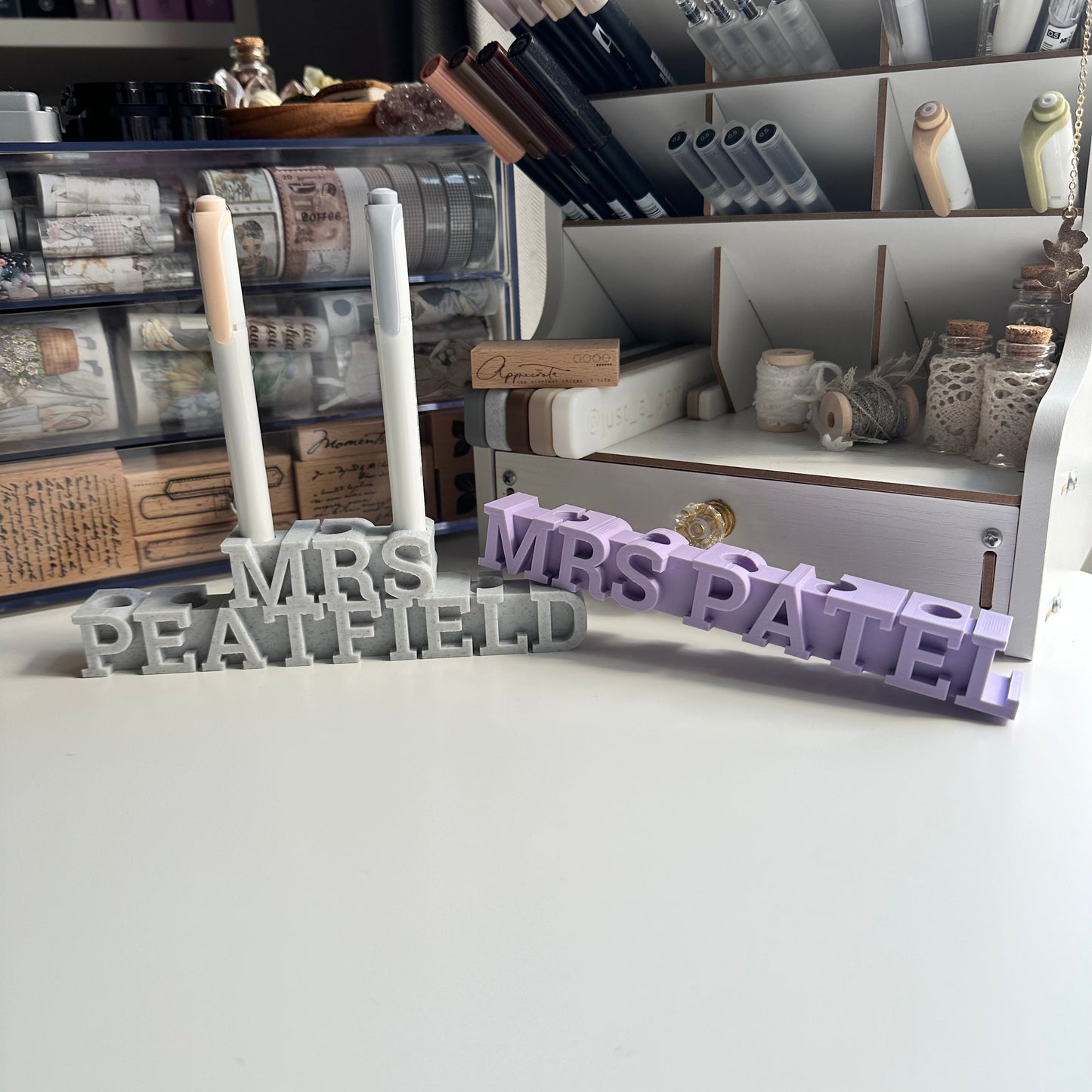 Personalised Name Block / Pen Holder